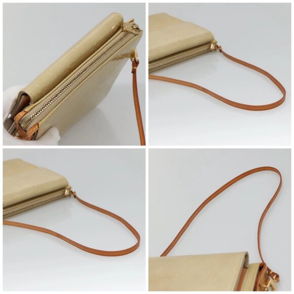 LOUIS VUITTON Monogram Vernis Motto Accessory Pouch Beige M91136 LV Auth ep9462 - Picture 16 of 16